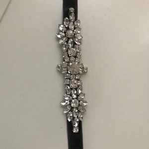 Jenny Yoo MIschka belt never worn-Dark Grey Velvet